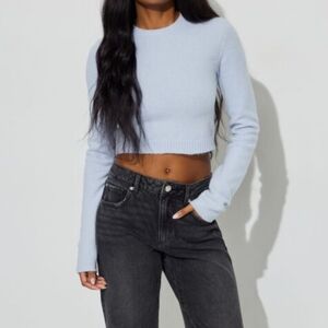 Garage Pale Blue Knitted Longsleeve Top size medium